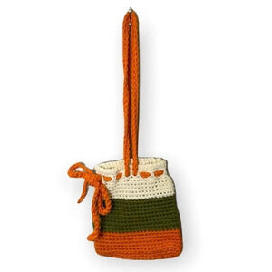 BOHO 70’s Vibe Hand Made Crochet Crossbody Carryall Bag Purse